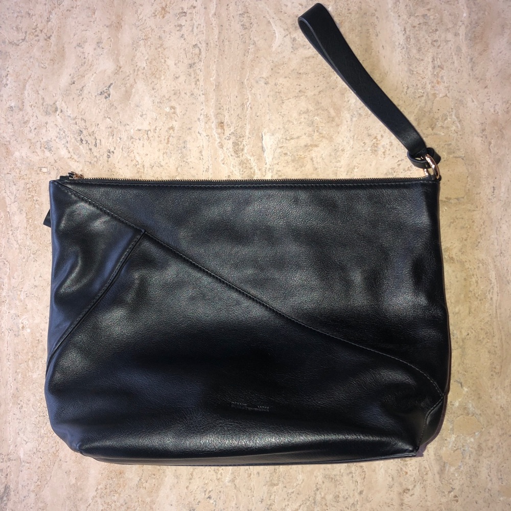 Diane Von Furstenberg leather Wristlet Clutch Bag